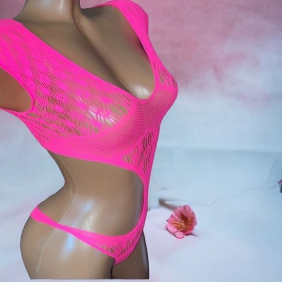 Cute!Bodysuit l Lingerie l Pink, Red, Baby Blue l New - Picture 5 of 5